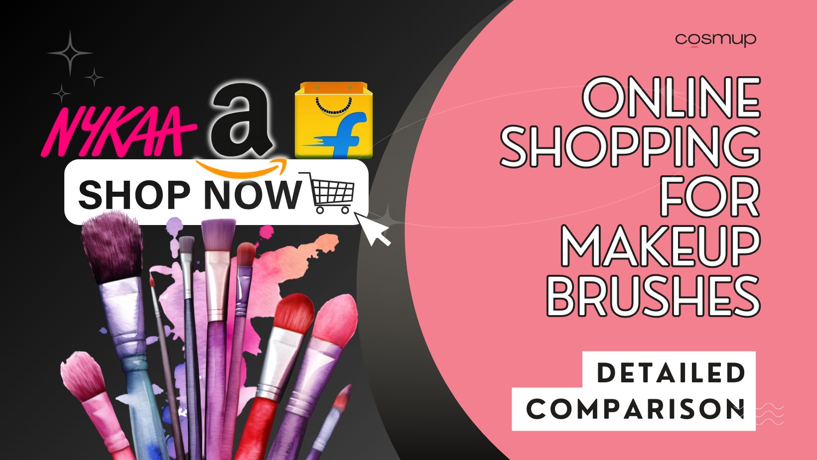 Buy Makeup Brushes Online Flipkart vs Amazon vs Nykaa Comparison